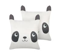 Set di 2 cuscini cotone bianco e nero 45 x 45 cm PANDAPAW