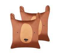 Set di 2 cuscini cotone marrone 45 x 45 cm TEDDYBEAR