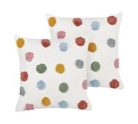 Set di 2 cuscini cotone multicolore 45 x 45 cm WALLFLOWER
