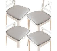 Set di 2 cuscini da giardino per esterni, 43 x 40 cm, in pelle PU, con schienale in gomma antiscivolo, per sedie a ferro di cavallo, soggiorno e cucina