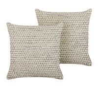 Set di 2 cuscini decorativi in cotone stile boho 45x45 cm beige Howea