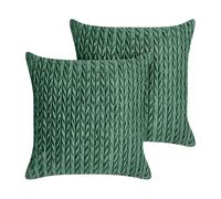 Set di 2 cuscini in tessuto di poliestere trapuntato verde 45 x 45 cm Eclipta