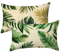 Set di 2 Cuscini per Divano Foglie Velluto 40x80 Copri Cuscini per Divano, piante Copricuscini 40x80 2 Pezzi Copri Cuscino Letto, Federa Cuscino, Copricuscino Rettangolari, Decorazioni Casa k-902