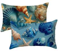 Set di 2 Cuscini per Divano Helicopter Velluto 40x65 Copri Cuscini per Divano, conchiglie Copricuscini 40x65 2 Pezzi Copri Cuscino Letto, Federa Cuscino Rettangolari, Decorazioni Casa k-310