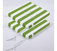 Set Di 2 Cuscini Per Sedia Da Cucina 35cm/38cm/40cm/45cm/50cm Esterno, Per Mobili Da Giardino, Impermeabili, Con Nastri, Per Terrazza Sala Da Pranzo(Green a,20"x20"x3"/50x50x8CM)