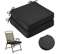 Set di 2 Cuscini per Sedie da Esterno per Mobili da Giardino Impermeabili E Resistenti allo Sbiadimento Cuscini di Ricambio con Lacci E Maniglia Antiscivolo per Prato Giardino Terrazza E Cortile