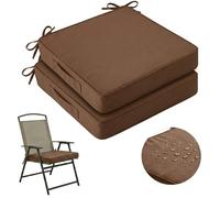 Set di 2 Cuscini per Sedie da Esterno per Mobili da Giardino Impermeabili E Resistenti allo Sbiadimento Cuscini di Ricambio con Lacci E Maniglia Antiscivolo per Prato Giardino Terrazza E Cortile