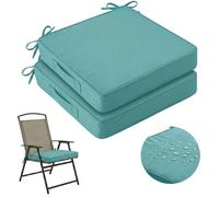 Set di 2 Cuscini per Sedie da Esterno per Mobili da Giardino Impermeabili E Resistenti allo Sbiadimento Cuscini di Ricambio con Lacci E Maniglia Antiscivolo per Prato Giardino Terrazza E Cortile