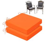 Set di 2 Cuscini Quadrato per Sedia Impermeabili da Esterno Patio/Giardino