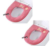 Set di 2 cuscini universali morbidi e caldi per sedile del water con fibbia di sospensione