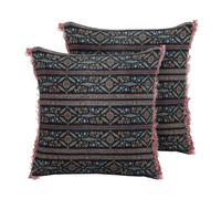 Set di 2 cuscini velluto motivo floreale 45x45 cm multicolore Ruta