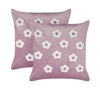 Set di 2 cuscini velluto viola 45 x 45 cm ECHINACEA