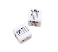 Set di 2 dadi educativi per il personale musicale per i bambini per imparare la teoria di base attraverso un gioco divertente con dadi in materiali plastici