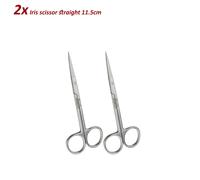 Set di 2 Dental Strumenti Forbici Iris dritta 11.5cm Tissue dissecting scissors