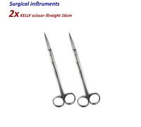 Set di 2 Dental Strumenti Forbici Kelly dritta 16cm Tissue dissecting scissors