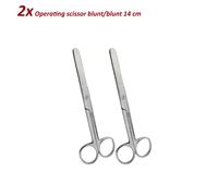 Set di 2 Dental Strumenti Forbici Operating blunt/blunt 14cm Dissecting scissors