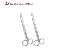 Set di 2 Dental Strumenti Forbici Operating S/B 14cm Dissecting scissors Lab