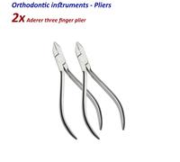 Set di 2 Dentale Ortodonzia Laboratorio PINZA PIEGA FILO ADERER A TRE PUNTE