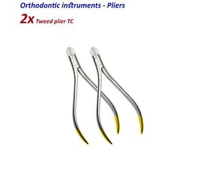 Set di 2 Dentale Ortodonzia PINZA TWEED FORMARE ARCHI TC Archwire pliers dentist