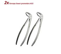 Set di 2 Dentale Pinze estrazione lower premolar no 13 Extraction forceps adult