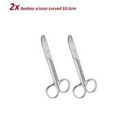 Set di 2 Dentale Strumenti Forbici Laboratorio Beebee curva 10.5cm Crown scissor