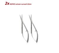 Set di 2 Dentale Strumenti Forbici NOYES curva 12cm Micro spring scissors