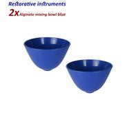 Set di 2 Dentale STRUMENTI Laboratorio BLUE Tazze per Alginato Mixing bowl