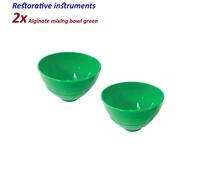 Set di 2 Dentale STRUMENTI Laboratorio Green Tazze per Alginato Mixing bowl Lab