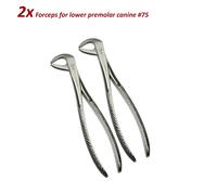 Set di 2 Dentale Strumenti Pinze estrazione lower premolar canine forceps no 75