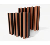 Set di 2 diffusori acustici | Diffusione e assorbimento sonora 2D | 50x50 cm | Pannelli artistici da parete | Controllo del rumore e riduzione dell'eco | [ARTO (150mm) | Ciliegio]