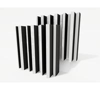 Set di 2 diffusori acustici | Diffusione e assorbimento sonora 2D | 50x50 cm | Pannelli artistici da parete | Controllo del rumore e riduzione dell'eco | [ARTO (150mm) | Plastica bianca lucida]