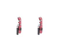 Set di 2 discensori autofrenanti per corde da 9-13 mm, per arrampicata su roccia, caverne, rappelling, colore rosso