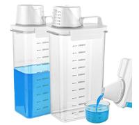 Set di 2 dispenser per bucato liquido, 2300 ml, ermetico con dosatore, serbatoio liquido