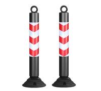Set di 2 dissuasori in plastica resistente con protezione dagli urti per un efficace controllo del traffico e sicurezza del vialetto