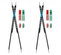 Set di 2 divisori per bilancia, comodi strumenti da disegno, per rilevare il valore della scala proporzionale, strumento di disegno con presa salda, forniture per disegno portatile per artisti View