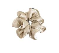 Set di 2 elastici per capelli di alta qualità, in raso beige, da donna, in tinta unita, con corde morbide, per ridurre l'effetto crespo e la rottura dei capelli