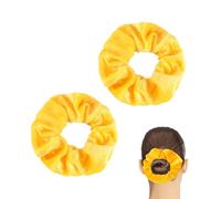 Set di 2 elastici per capelli gialli, spessi scrunchies elastici da donna, morbidi e scrunchies, in velluto grande, set di fasce per capelli di Natale, fascia elastica da donna, per capelli afro ricci
