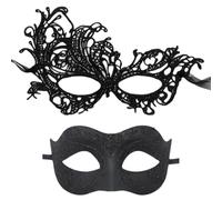 Set di 2 eleganti feste in maschera ispirate alla danza, per feste e giochi di ruolo, balli di fine anno