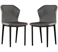 Set di 2 eleganti sedie da pranzo in ecopelle per cucina, camera da letto, balcone, eleganti sedie da trucco in acciaio al carbonio, moderne e confortevoli, per decorare la casa