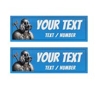 Set di 2 etichette personalizzabili per imbracatura per cani tattica - 2 toppe autoadesive compatibili con imbracature Julius, OneTigris, Rabbitgoo... Accessorio di sicurezza originale (blu 11 x 3 cm)