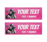 Set di 2 etichette personalizzabili per imbracatura per cani tattica - 2 toppe autoadesive compatibili con le imbracature Julius, OneTigris, Rabbitgoo... Accessorio di sicurezza originale (fucsia 8 x