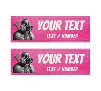 Set di 2 etichette personalizzabili per imbracatura per cani tattica - 2 toppe con velcro compatibili con imbracature Julius, OneTigris, Rabbitgoo... Accessorio di sicurezza originale (fucsia 11x3cm)