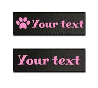 Set di 2 etichette personalizzabili per imbracatura tattica - Toppe personalizzate con gancio e anello compatibili con le imbracature OneTigris - Scegli testo, colore, dimensione e carattere (15x5cm)