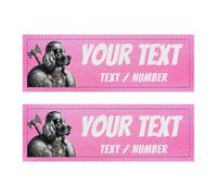 Set di 2 etichette personalizzabili per pettorina tattica per cani - 2 toppe compatibili con pettorine Julius, OneTigris, Rabbitgoo, ecc. Accessorio di sicurezza originale (rosa, 8 x 2 cm)