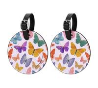 Set di 2 etichette rotonde colorate per bagagli, etichette identificative per valigie, borse, accessori da viaggio per bagagli registrati, bagagli a mano e borse