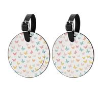 Set di 2 etichette rotonde colorate per bagagli, etichette identificative per valigie, borse, accessori da viaggio per bagagli registrati, bagagli a mano e borse