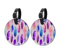 Set di 2 etichette rotonde colorate per bagagli, valigie, etichette identificative per borse, accessori da viaggio per bagagli registrati, bagagli a mano e borse