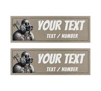 Set di 2 etichette tattiche personalizzabili per pettorina per cani - 2 toppe compatibili con pettorine Julius, OneTigris, Rabbitgoo, ecc. Accessorio di sicurezza originale (Beige 11 x 3 cm)