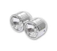 SHIN YO Set con 2 fari cromati, fascio alto - fascio immerso E-gepr., argento