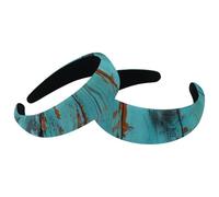 Set di 2 fasce larghe in velluto con margherite floreali e farfalle su sfondo rustico color foglia di tè, da donna, accessori imbottiti per capelli di bellezza, fasce per capelli spesse per ragazze